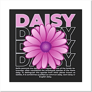 Daisy flower vector with typography Posters and Art